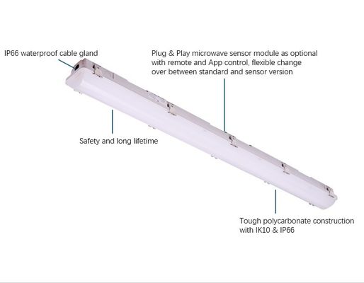 에너지 절감 2ft/4ft/5ft/8ft Tri-proof Light 50000시간 수명 및 IP66 IK10