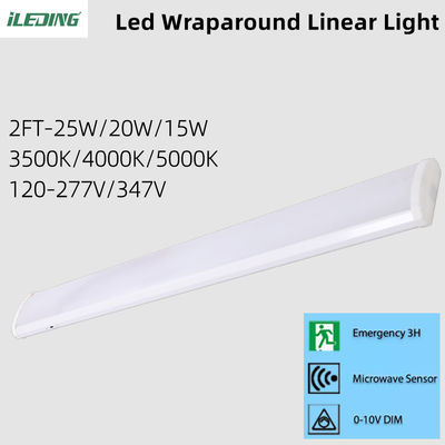 AC 110V ±10% 2FT 4FT 상업용 LED 배튼 랩 라이트 표면 장착 선형 LED 랩 라운드 라이트