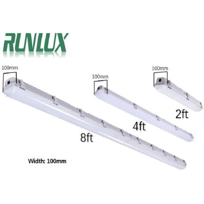 IP66 IK10 LED 증기 밀착 조명 2ft/4ft/5ft/8ft 산업용 LED 삼성 증거 조명 창고