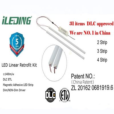 자석 리트로피트 에너지 절약 디밍 LED 3CCT 3P 선택 배터리 빠른 설치 선형 리트로피트 키트
