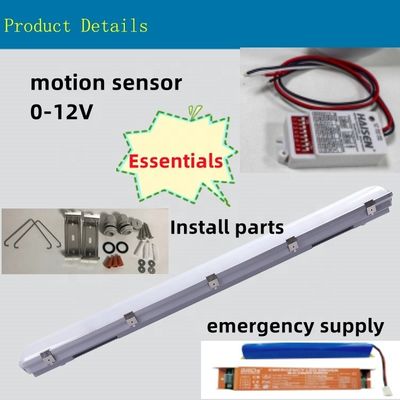 차고 155W 4FT 방수 산업 LED 증기 50000 시간 작업 시간으로 긴 높은 베이