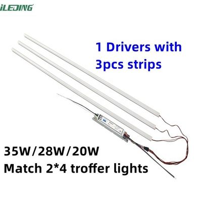 120-277V / 120-347V LED 트로퍼 리트로피트 3CCT 3Power 선택 가능한 자기 선형 리트로피트 키트