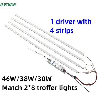 120-277V / 120-347V LED 트로퍼 리트로피트 3CCT 3Power 선택 가능한 자기 선형 리트로피트 키트