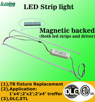 120-277V / 120-347V LED 트로퍼 리트로피트 3CCT 3Power 선택 가능한 자기 선형 리트로피트 키트