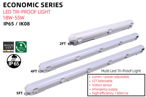 55W 80 Ra 자동차 세탁용 LED 조명 AC 110V 입력 전압 선형 증기 단단한 고정 장치