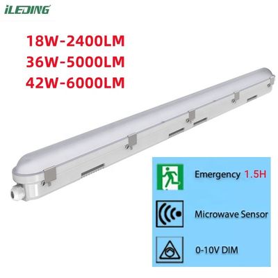 상업용 LED 증기 밀착 18W 4Ft IP66 방수 등급 및 디머 지원