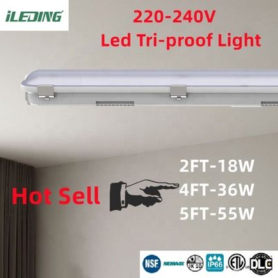 상업용 LED 증기 밀착 18W 4Ft IP66 방수 등급 및 디머 지원