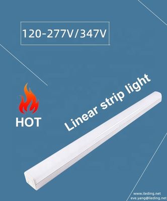 실내 오피스 120-277V 90W 8FT 선형 LED 배튼 스트립 조명 장치 3CCT 조정 가능