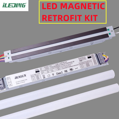 4FT PC 커버 오피스 LED 선형 리트로피트 키트 마그네틱 트로퍼 리트로피트 키트 35W 28W 20W