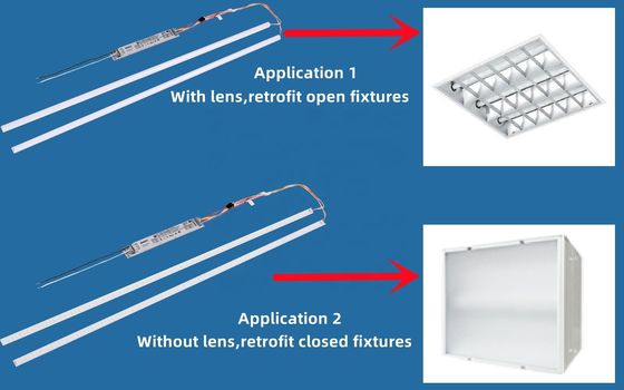 46W 4FT LED 자기광선 선형광선 2 4 트로퍼 리트로피트 키트 빛 솔루션