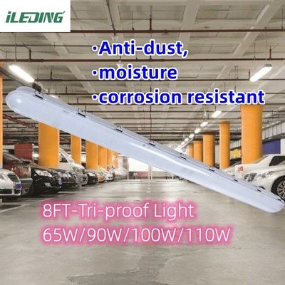 천장 설치 110W 8FT LED 3 개의 기상 방지 증기 단단한 농장용 조명