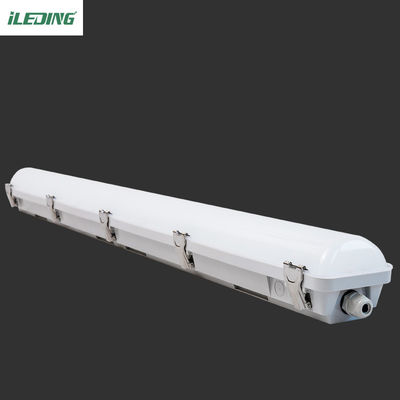 회색 폴리카보네이트 닫기 클립 4FT 46W LED 증기 튼튼한 조명 장치
