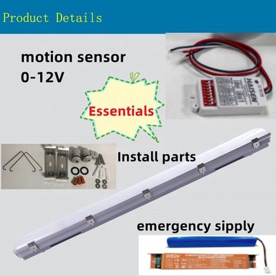 표면 장착 4FT 0-10V DIM LED 트라이프로프 배튼 조명 장착 장치 IP67 증기 단단한 저장 5-