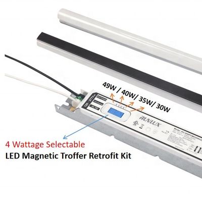 SMD LED 광원 2ft 4ft 8ft 150Lm/W PC 렌즈 자석 LED 선형 리모프트 키트 라이트