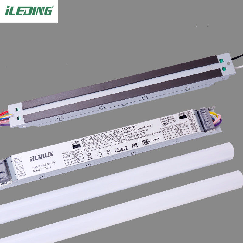 PC 재료 LED 선형 리트로피트 키트 자기 장착 LED 라이트 140Lm/W 2FT 25W 20W 15W